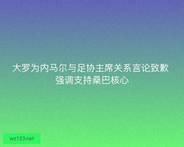 大罗为内马尔与足协主席关系言论致歉 强调支持桑巴核心