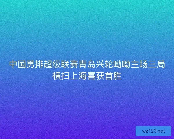 中国男排超级联赛青岛兴轮呦呦主场三局横扫上海喜获首胜