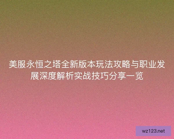 美服永恒之塔全新版本玩法攻略与职业发展深度解析实战技巧分享一览